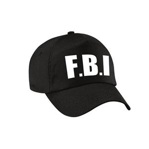 Bellatio Zwarte FBI politie agent verkleed pet / cap voor volwassenen