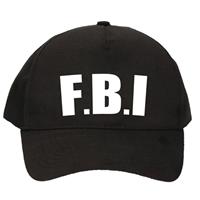 Bellatio Zwarte FBI politie agent verkleed pet / cap voor kinderen