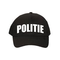 Zwarte politie agent verkleed pet / cap voor kinderen