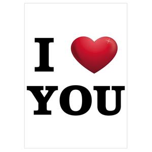 Shoppartners I Love You mega deurposter A1 59 x 84 cm Multi