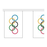 3x Olympische vlaggenlijnen 9 meter Multi