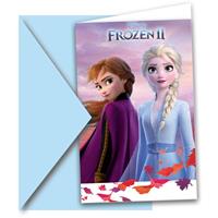 Disney 12x Frozen 2 uitnodigingen Multi