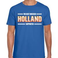 Bellatio Oranje / Holland supporter t-shirt blauw voor heren
