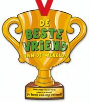 trofee Beste Vriend van de wereld! 33 cm karton goud