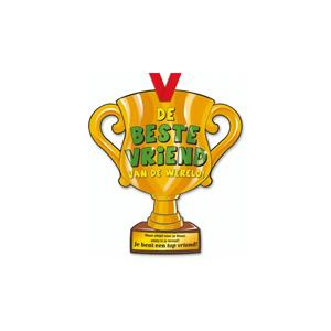 trofee Beste Vriend van de wereld! 33 cm karton goud