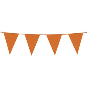 Oranje plastic buiten feest vlaggetjes 30 meter Oranje