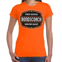 Bellatio Oranje / Holland supporter bondscoach t-shirt oranje voor dames