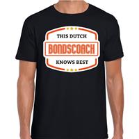 Bellatio Oranje / Holland supporter bondscoach t-shirt zwart voor heren