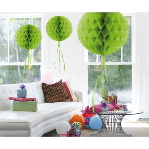 6x stuks Decoratie bol lime groen 30 cm Groen