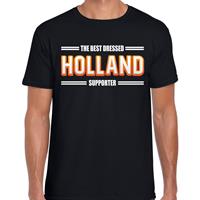 Bellatio Oranje / Holland supporter t-shirt zwart voor heren