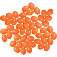 50x Oranje kunststof eieren decoratie 4 cm hobby Oranje