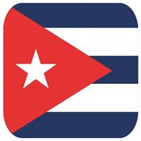 Bellatio 30x Bierviltjes Cubaanse vlag vierkant Multi