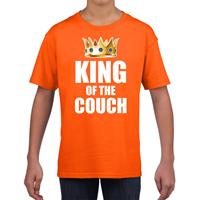 Bellatio Koningsdag t-shirt king of the couch oranje voor kinderen