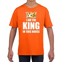 Bellatio Koningsdag t-shirt Im the king in this house oranje jongens (164-176) Oranje