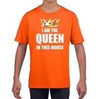 Bellatio Koningsdag t-shirt Im the queen in this house oranje voor mei (164-176) Oranje