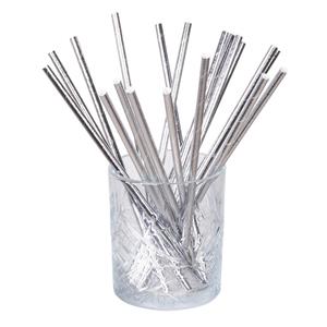 rietjes 20 cm papier zilver 20 stuks