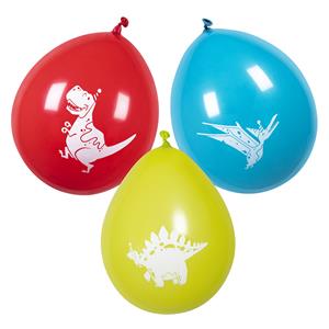 ballonnen dino junior 25 cm latex 6 stuks
