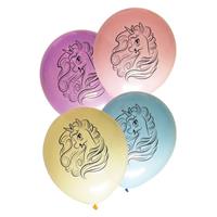 24x stuks Eenhoorn thema verjaardag feest ballonnen pastel kleuren Multi