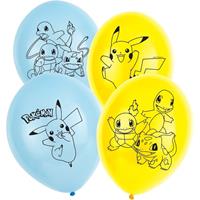 Pokemon 24x stuks thema feest/verjaardag ballonnen 28 cm Multi