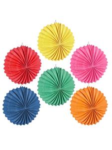 Boland ballonlampionnen 22 cm papier 6 kleuren 12 stuks