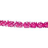 Set van 3x stuks roze papieren feest slingers van 6 meter Roze