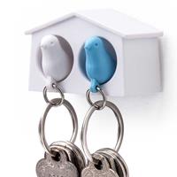Mini Sparrow Duo Sleutelhanger - Wit/Blauw