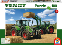 Schmidt Spiele Schmidt 56256 - Puzzle, Fendt 724 Vario, Fendt 716 Vario mit Frontlader Cargo, Kinderpuzzle, 100-Teile