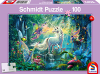 Schmidt Spiele Schmidt 56254 - Im Land der Fabelwesen, Einhorn, 100 Teile, Puzzle