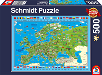 Schmidt Puzzle - Discover Europe (500 pieces)