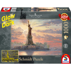 Schmidt Spiele Freiheitsstatue in der Abenddämmerung, Glow in the Dark (Puzzle)