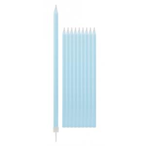 20x stuks Lichtblauwe kaarsen 15,5 cm Blauw