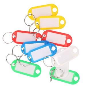 10x Gekleurde sleutellabels/sleutelhangers Multi