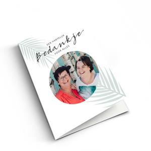 Bedankt kaart met foto - - Staand