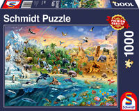 Schmidt Spiele Schmidt 58324 - Die Welt der Tiere, Puzzle