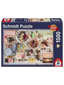 Schmidt Puzzle - Nostalgic chocolates (1500 pieces) Vloer