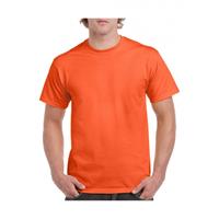 Gildan Set van 2x stuks voordelige oranje t-shirts, maat: - Feestshirts