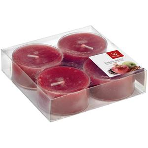 Trend Candles 4x Maxi grote theelichten gebakken appel geurkaarsen 8 branduren - geurkaarsen