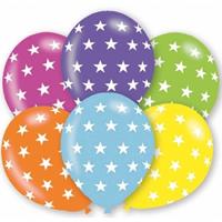 12x stuks verjaardag feest ballonnen met sterren print - Ballonnen
