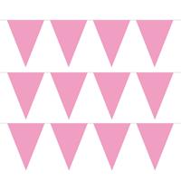 Pakket van 3x stuks vlaggenlijnen licht roze 10 meter - Vlaggenlijnen