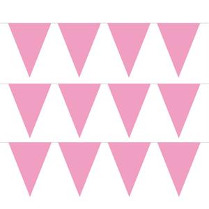 Pakket van 3x stuks vlaggenlijnen licht roze 10 meter - Vlaggenlijnen