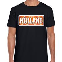Bellatio Holland / Oranje supporter t-shirt zwart voor heren