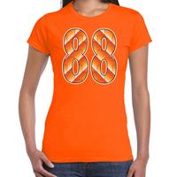 Bellatio 88 Holland supporter t-shirt oranje voor dames