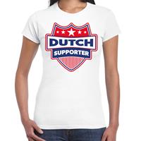 Bellatio Nederland / Dutch schild supporter t-shirt wit voor dames