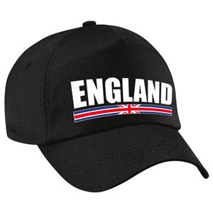 Bellatio England supporter pet / cap Engeland zwart kinderen - Verkleedhoofddeksels