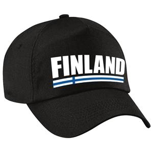 Bellatio Finland supporter pet / cap zwart kinderen - Verkleedhoofddeksels