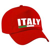 Bellatio Italy supporter pet / cap Italie rood kinderen - Verkleedhoofddeksels
