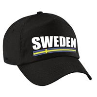 Bellatio Sweden supporter pet / cap Zweden zwart kinderen - Verkleedhoofddeksels