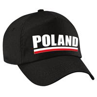 Bellatio Poland supporter pet / cap Polen zwart Kids - Verkleedhoofddeksels
