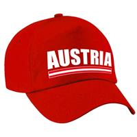 Bellatio Austria supporter pet / cap Oostenrijk rood volwassenen - Verkleedhoofddeksels