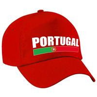 Bellatio Portugal supporter pet / cap Portugal rood kinderen - Verkleedhoofddeksels